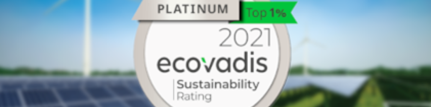 Ecovadis 2021 Platinum sustainability rating